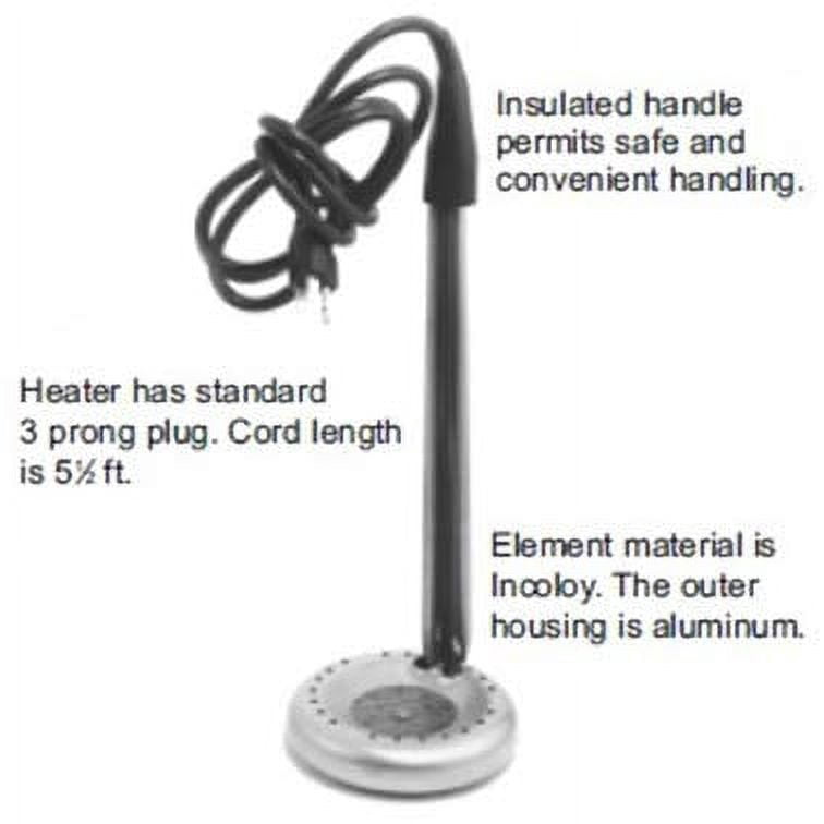 Electra 3150SS SafeHete All-Purpose 5-1/2" x 11-1/2" Portable Electric Water Heater Insulated Handle