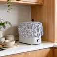 thumbnail image 4 of Toaster Cover 2 Slice, Blue Floral Leaf Dustproof Bakeware Oven Protector with Top Hook, Retro Farmhouse Plant Tree Branch Waterproof Small Kitchen Appliance Toasters Dust Cover, 12"x7.5"x8", 4 of 9