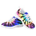 thumbnail image 4 of Suhoaziia Kids Shoes for School Boys Girls Tie Dye Print Rubber Flats Fall Comfortable Ultralight Preppy Lace Up Sneakers Size 12, 4 of 6