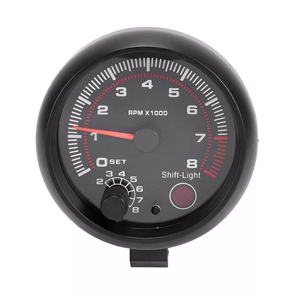 BAGUER 3.75" 12V Car Tachometer Gauge Meter with LED Shift Light 0-8000 RPM