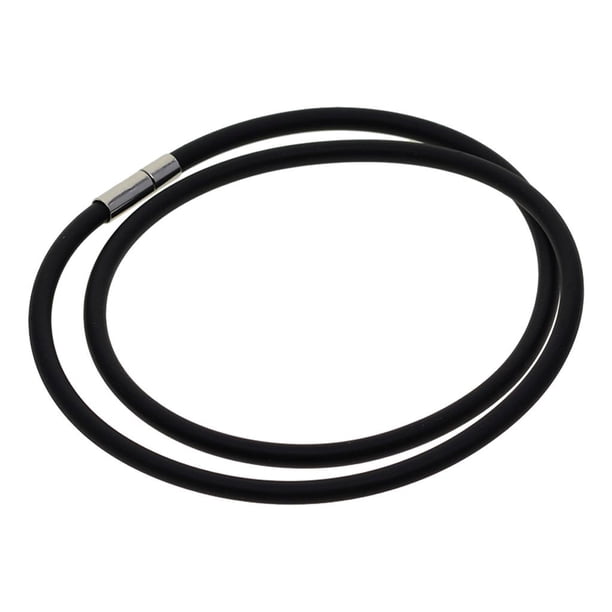 Collar De Caucho De Silicona Para Hombres Collar De Caucho Con Cordón Para Los 55cm Sunnimix Collar de mujer