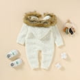 thumbnail image 4 of Odeerbi Baby Girls Boys Clothes Baby Rompers Infant Winter Keep Warm Knit Hoodie Romper Sweater Jumpsuit, 4 of 9