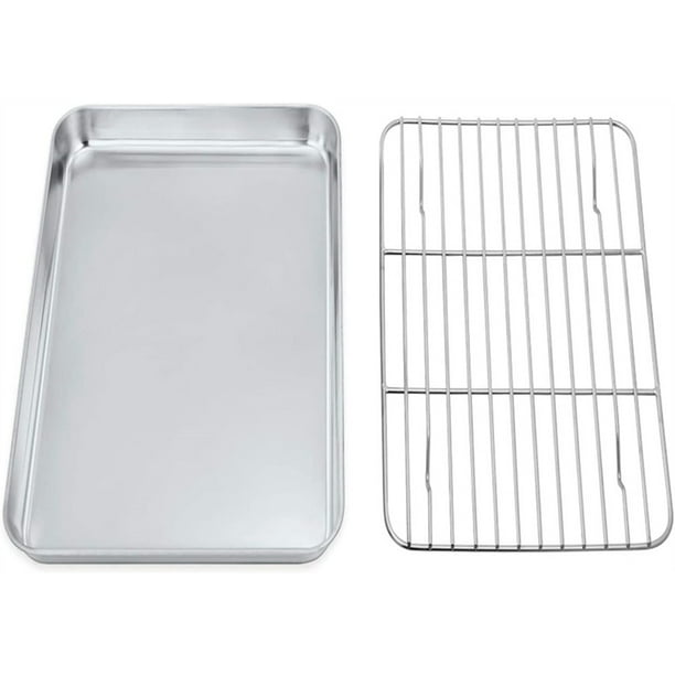 Casewin Baking Tray and Rack Set, Stainless Steel Baking Pan Cookie