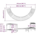 thumbnail image 2 of vidaXL Hot Tub Surround Half-Round Brown 107.09 x 47.24 x 21.85 in, 2 of 5
