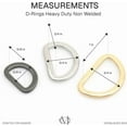 thumbnail image 5 of CRAFTME STUDIO 5/8 Inch Flat Metal D-Ring Findings for Bag, Belt and Strap Webbing Craft, 10 Pack PTDF (Silver), 5 of 7
