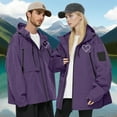 thumbnail image 6 of Cycling Running Rain Jacket Lightweight Waterproof Biking Hiking Windbreaker Raincoat Reflective Packable Purple L, 6 of 7