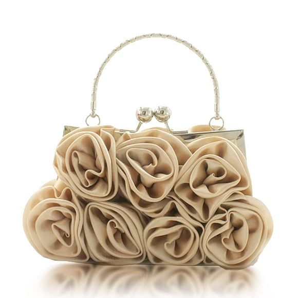 Bolso de mano de noche JAMBHALA Dressy Floral Satin para mujer