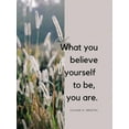 thumbnail image 2 of ArtsyQuotes 25x32 White Modern Wood Framed Museum Art Print Titled - Claude M. Bristol Quote: Believe Yourself, 2 of 4