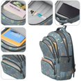 thumbnail image 4 of Alien and Rocket Pale Blue Pattern Cute School Backpack Bag with Padded Back and Adjustable Shoulder Straps 16.9 X 12.6 X 5.9 Inches, 4 of 5