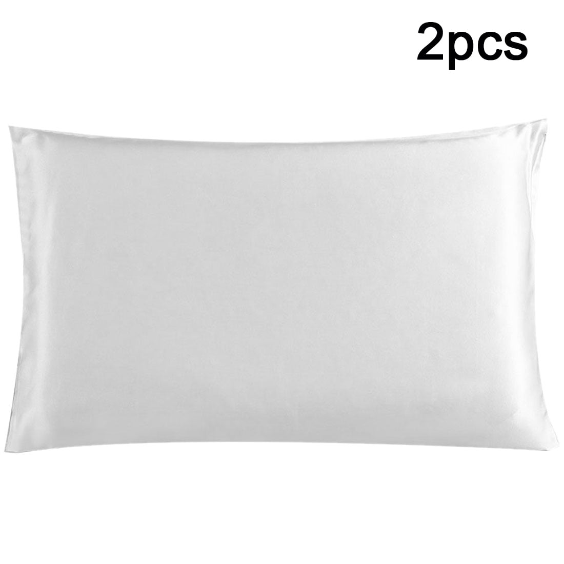 Piccocasa 100 Mulberry Silk, 2 Piece King Size Pillowcase, White