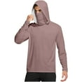 thumbnail image 2 of UQJfacai Mens Sun Shirt UPF 50+ Fishing Long Sleeve Hooded Rash Guard Hiking Swimming Running UV Protection Hoodie S-5XL, 2 of 7
