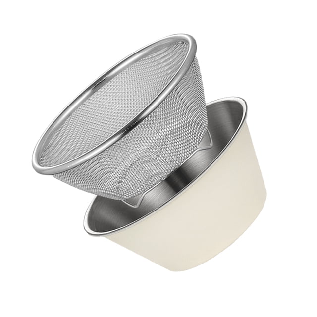WEUVEB 1 Colador Y Bowl De Acero Inoxidable Para Cocina Con De Malla Fina