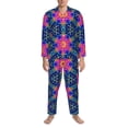 thumbnail image 3 of Sikiie Bright Turtles Mens Pajama Set, Soft Warm Long Sleeve Sleepwear, Cozy Button-Down Pjs for Men-X-Large, 3 of 7