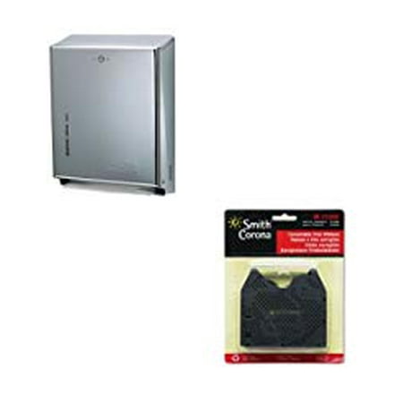 Corona Kit - KITSJMT1900XCSMC21000 Value Kit Smith Corona 21000 Correctable Ribbon SMC21000 and San Jamar C Fold Multifold