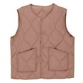 thumbnail image 7 of Roncen Women's Snap Button Cotton Vest - Casual Sleeveless Hoodless Lightweight Outerwear with Pockets - Layering Quilted Waistcoat for Spring/Fall Seasons, 7 of 7