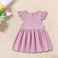 thumbnail image 2 of YunPes Girls Cotton and Linen Dress Spring Summer and Autumn Comfortable and Fashionable Flying Sleeve Dress Toddler Girls Christmas Dress, 2 of 9