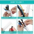 thumbnail image 4 of White Cable Sleeve, Cable Organizer For Desk PC TV Computer, Wire Protector Cable Wrap Cover, Cord Management F, 4 of 5
