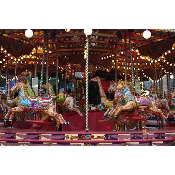 Framed Art For Your Wall Vintage Merry Go Round Carousel Roundabout Framed Art For Your Wall Vintage Merry Go Round Carousel Roundabout Fair 10x13 Frame Com