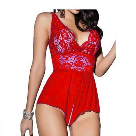 Women Temptation Inner Lace Open Sling Pajamas Perspective Nightdress