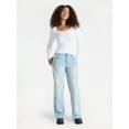 thumbnail image 3 of No Boundaries Baggy Wide Leg Jeans with Seams, 32" Inseam, Women's, 3 of 5