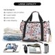thumbnail image 5 of Fotbe Abstract Floral Bolsa de Viaje con Estampado, Bolsa de Fin de Semana para Mujer con Compartimento para Zapatos, Bolsa de Gimnasio con Bolsillo Húmedo, 5 of 7