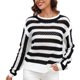 thumbnail image 2 of Puntoco Suéter Mujer Bloque De Color Suéteres De Manga Larga De Gran Tamaño Otoño Invierno Casual Suelto Cuello Redondo Suéter De Punto Acanalado Liquidación De Navidad Puntoco Puntoco-1247, 2 of 9