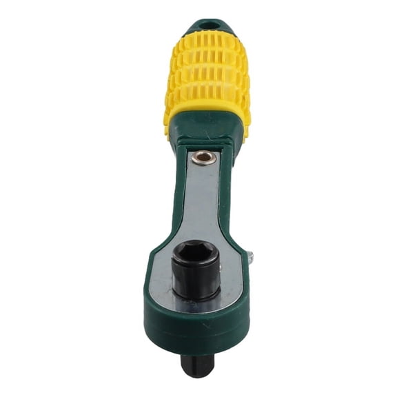 Mini 1/4 Head Screwdriver Pole 6.35mm Inner Hexagon Ratchet Socket Wrench with Dual-hea_wm25