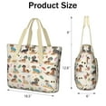 thumbnail image 3 of Tote Bag for Women - Dachshunds on the Beach Shoulder Bag - Large Utility Work Duffle Bag with Zipper Handbag for Travel, Work, Sprots, 3 of 5