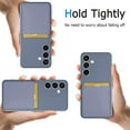 thumbnail image 6 of Samsung Galaxy S24 with Card Holder - Wallet Phone Case Galaxy S24 Hold 1-2 Cards for Women Men - Protective Soft Silicone Card Case for Samsung Galaxy S24 Gray, 6 of 16
