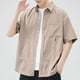 thumbnail image 1 of pstuiky camiseta de hombre, Camisa informal holgada de manga corta para hombre, de color liso, fina y de uso diario camisas casuales para hombre m, 1 of 5