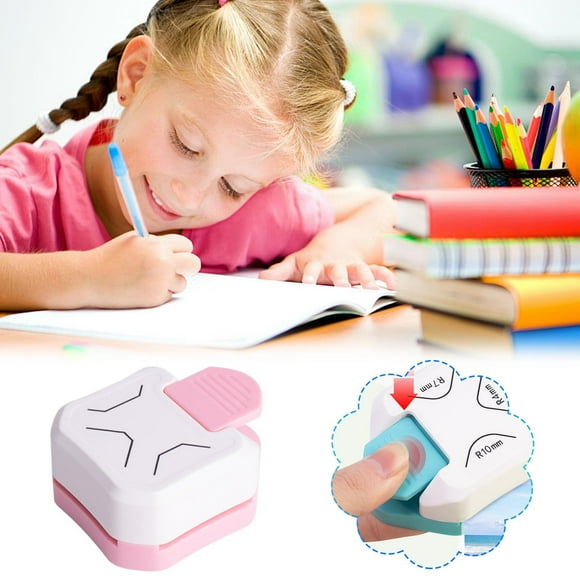 Fiudx Cortador de Papel 3 En 1, Herramienta de Corte de Esquinas de Precisión, Diseño Compacto y Ligero, Opciones de Corte Multiángulo, Creación de Tarjetas y Scrapbooking, Edición de Fotos, Solución