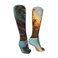 thumbnail image 3 of Yiaed Prairie Meditating Lion Print Great elasticity Adult Stockings Sports socks for Men and Women-One Size, 3 of 8