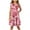 Pink, variant on AUNVITO Girls Floral Print Flutter Sleeve Dress Summer Style Casual Kids' Dress