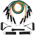 thumbnail image 2 of 11PCS Resistance Bands Set - Includes 5 Stackable Exercise Bands with Waterproof Carrying Bag, Door Anchor, Handles, Ankle Straps - Stackable Up To 75lbs, 2 of 8