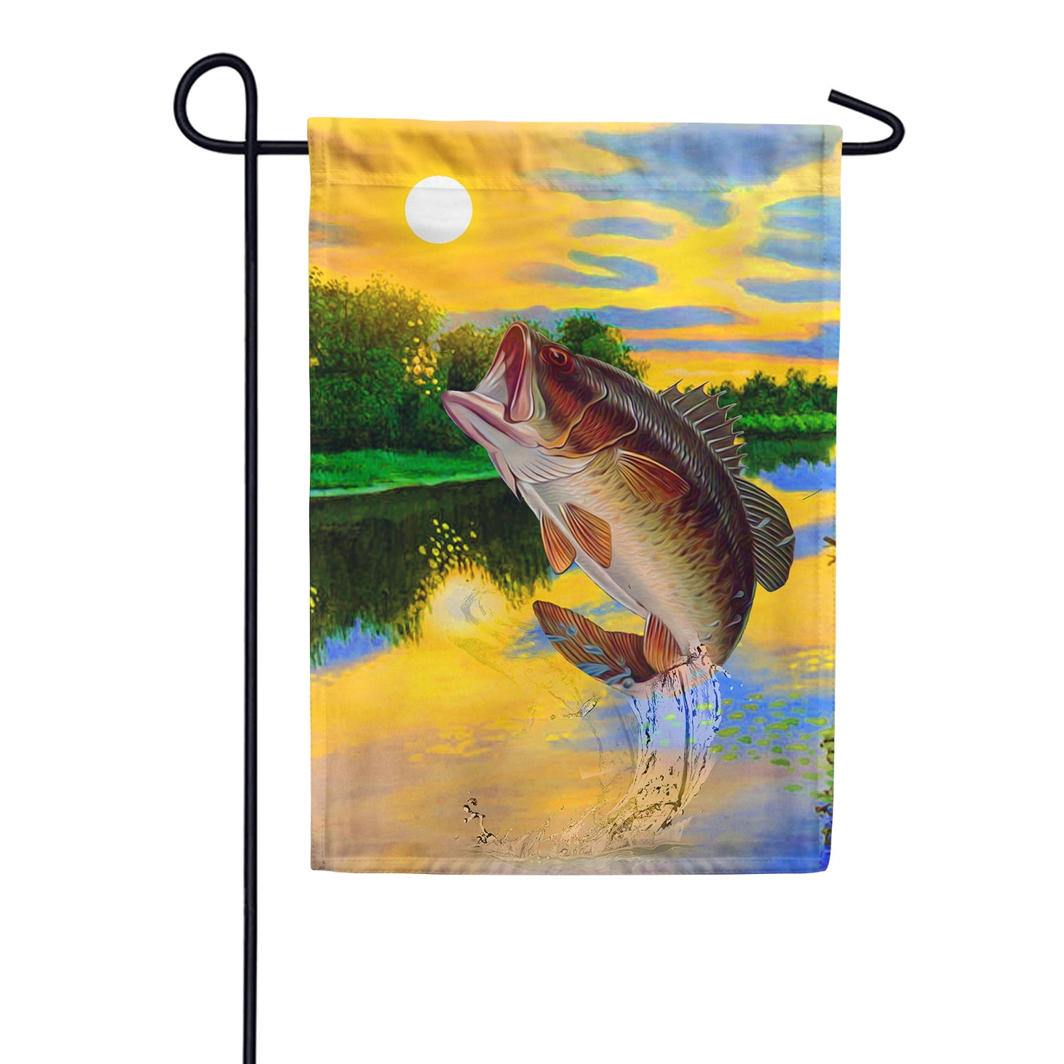 Toland Home Garden Bluegill Fishing 12.5 X 18 Inch Decorative Rustic.. for sale online 