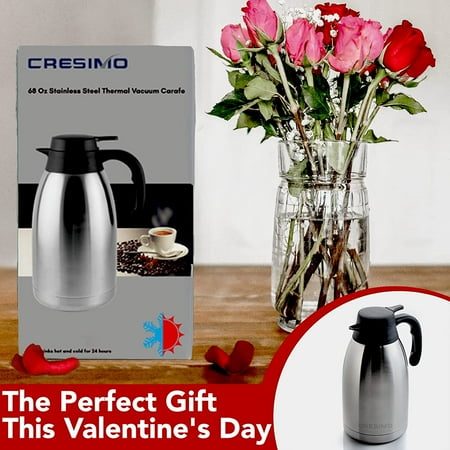 Used Dirty Needs Cleaning Cresimo 2 Liter Stainless Steel Thermal Coffee Carafe