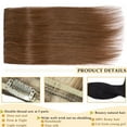 thumbnail image 6 of MY-LADY 10''-24'' 5 Clips in Human Hair Extensions Thick Real Natural Hair Pieces 100% Full Head Remy Hair 24inch #06 Light Brown(Heavy), 6 of 8