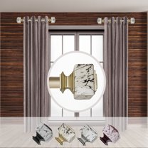 Domovina Tayla 1-inch Side Curtain Rod 12-20 Inches (Set of 2)-Color:Light Gold