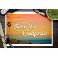 thumbnail image 3 of Los Angeles, California, Sunset and Birds, A Warm Thank You from California (9x12 Wall Art Print, Home Decor), 3 of 3