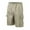 Khaki, variant on Men's Summer Quick-Dry Sports Shorts, Multi-Pocket Outdoor Shorts with Elastic Waist & Breathable Lining ,Khaki S