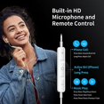 thumbnail image 4 of Kimwood Auriculares con cable con micrófono, auriculares intrauditivos con cable, estéreo de alta fidelidad, graves potentes y audio nítido, compatibles con iPhone, iPad, Android, computadora, la mayo, 4 of 5