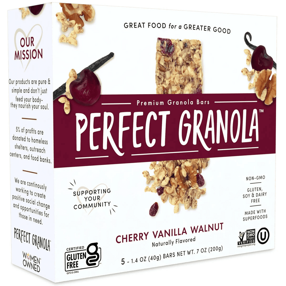 The Perfect Granola Gluten Free Cherry Vanilla Walnut Premium Granola