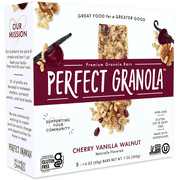 The Perfect Granola Gluten Free Cherry Vanilla Walnut Premium Granola Bars, 7 oz [Pack of 6]