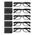 thumbnail image 1 of Paquete De 5 Lentes 1 Dioptría Magma Life Para Computadora Y Lectura Con Tecnología Blue Light, Modernos Armazones En Color Negro, Gafas Para Hombre Y Mujer, 1 of 8