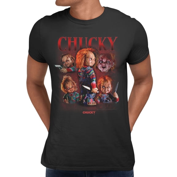 Chucky Child's Play Multi Poses Graphic Men's Graphic T-Shirt (Black, S-2XL)