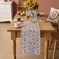 thumbnail image 2 of Purple Floral Table Runner - 36 Inch Long Spring Plants Flowers Vintage Rustic Cotton and Linen Blended Dress Scarves Farmhouse Table Runner for Kitchen Dining, Coffee Table, 13" x 36", 2 of 8