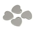 thumbnail image 3 of 50x Heart Tags Stainless Steel Stamping Blank Charms PendantS DIY Jewelry Making, 3 of 7