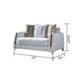thumbnail image 4 of Lust Modern Style Loveseat Made with Wood & Under-seat Storage in White, 4 of 8