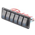 thumbnail image 4 of On Off Switch Panel, Multipurpose Heat Resistant 6 Gang Switch Panel  for Car RV Bus Boat ATV UTV Red,Blue, 4 of 7