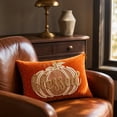 thumbnail image 4 of Fall Lumbar Throw Pillow with Pumpkin Embroidered Design for Sofa Bedroom and Harvest Decor, 4 of 6